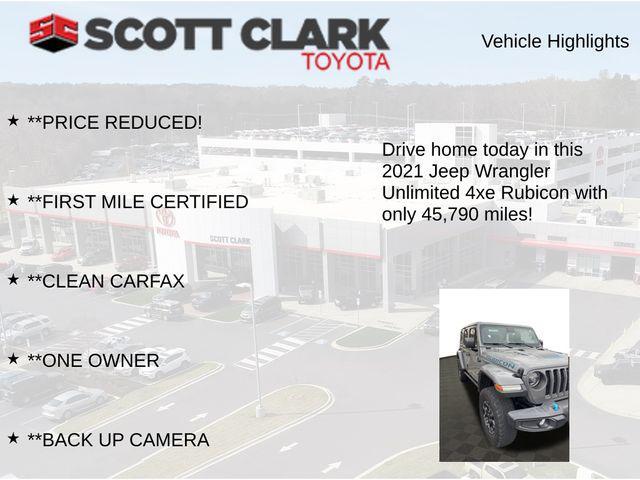 used 2021 Jeep Wrangler Unlimited 4xe car, priced at $32,182