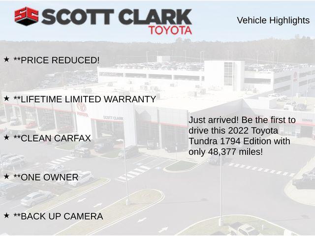 used 2022 Toyota Tundra car, priced at $49,599