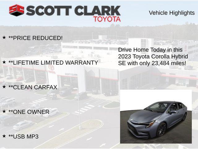 used 2023 Toyota Corolla Hybrid car, priced at $24,742