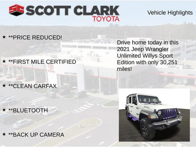 used 2021 Jeep Wrangler Unlimited car, priced at $26,696