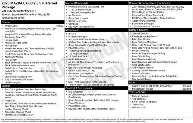 used 2023 Mazda CX-30 car, priced at $23,686