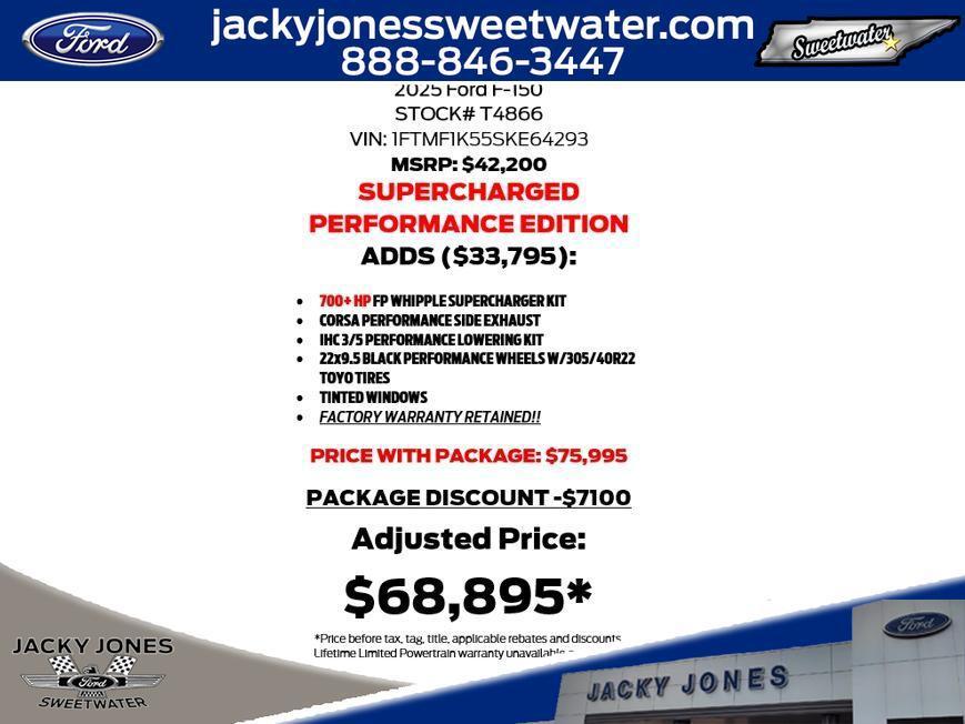 new 2025 Ford F-150 car, priced at $68,895