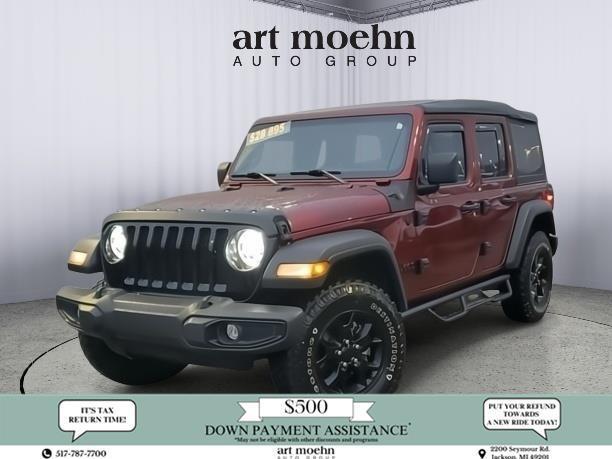 used 2021 Jeep Wrangler Unlimited car, priced at $27,495