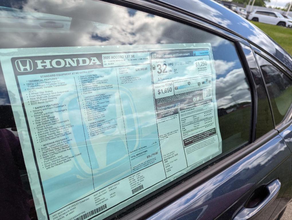new 2025 Honda Accord car, priced at $31,000