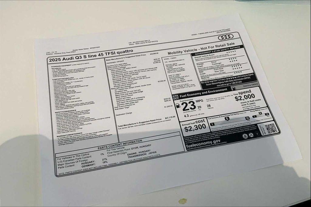 new 2025 Audi Q3 car