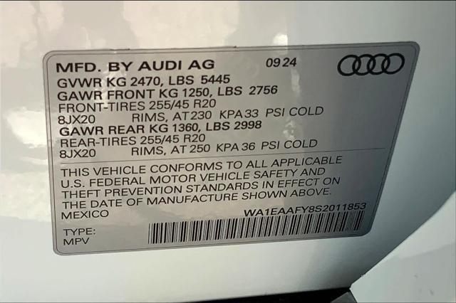 new 2025 Audi Q5 car, priced at $59,035