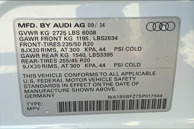 new 2025 Audi Q4 e-tron car, priced at $57,920