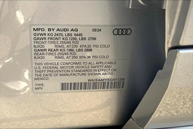 new 2025 Audi Q5 car, priced at $59,035