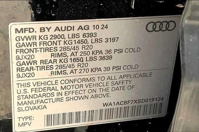 new 2025 Audi Q7 car, priced at $65,600