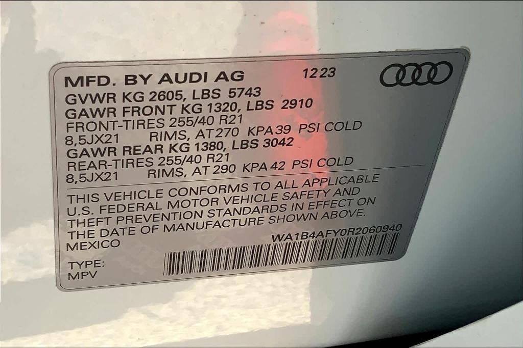 new 2024 Audi SQ5 car, priced at $73,115