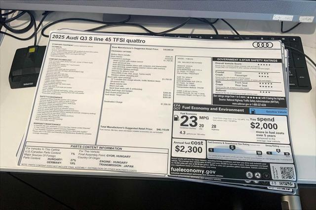 new 2025 Audi Q3 car, priced at $46,110