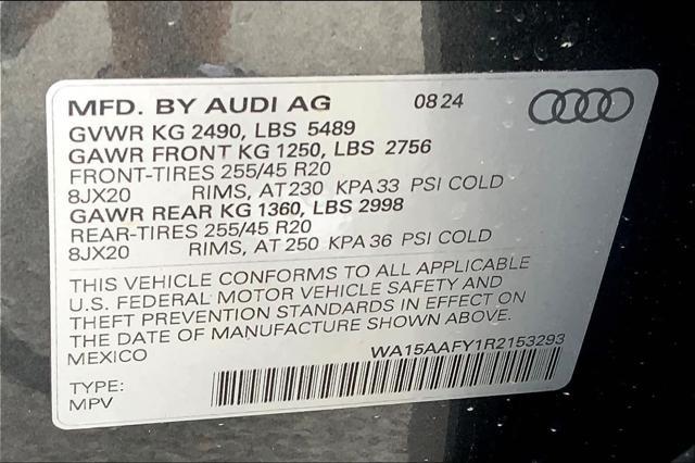 new 2024 Audi Q5 car, priced at $58,975