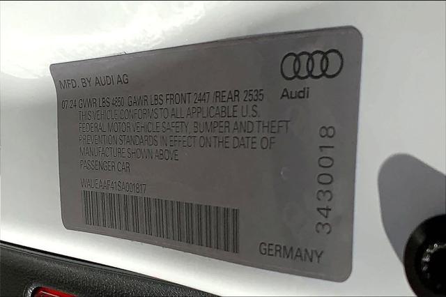 new 2025 Audi A4 car, priced at $53,475