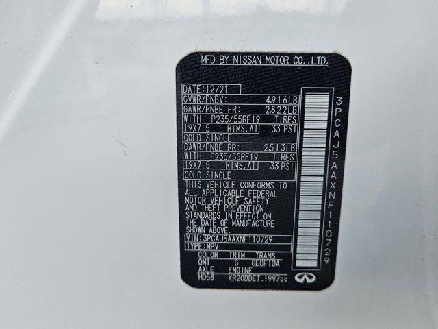 used 2022 INFINITI QX50 car, priced at $26,395
