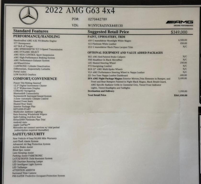 used 2022 Mercedes-Benz AMG G 63 car