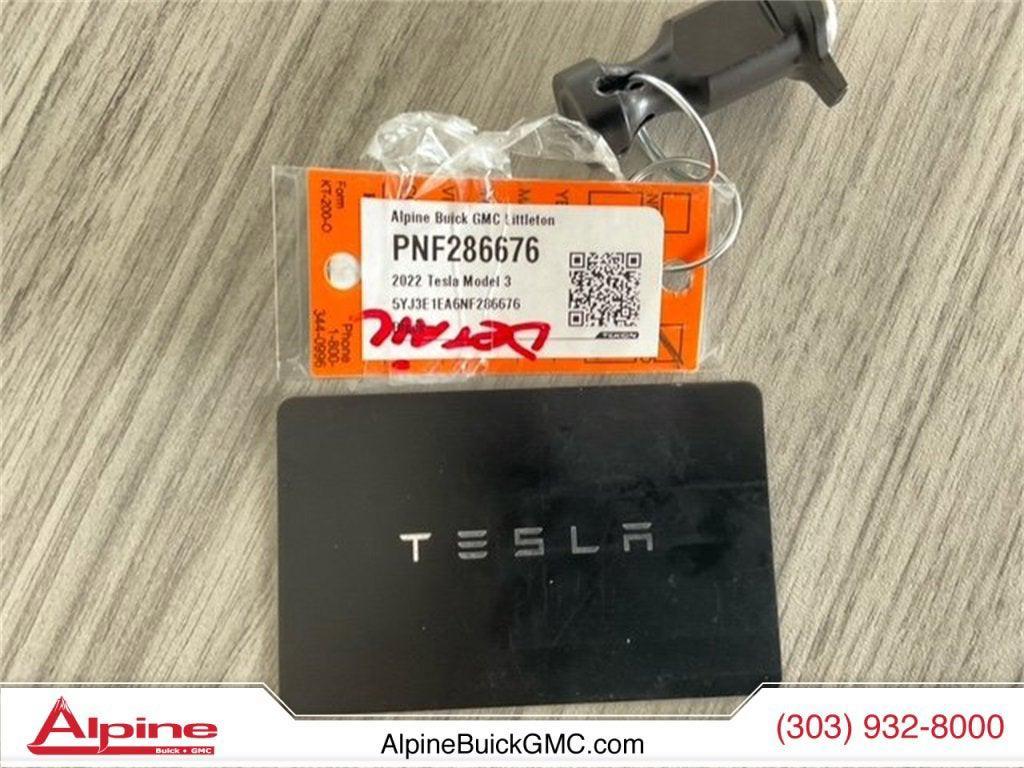 used 2022 Tesla Model 3 car, priced at $19,091