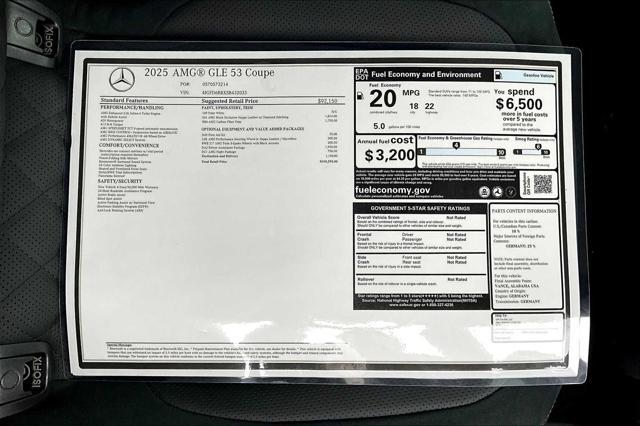new 2025 Mercedes-Benz AMG GLE 53 car, priced at $100,295