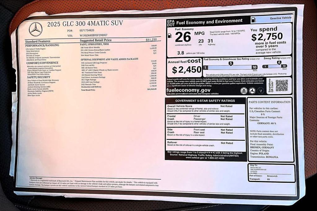 used 2025 Mercedes-Benz GLC 300 car, priced at $57,777