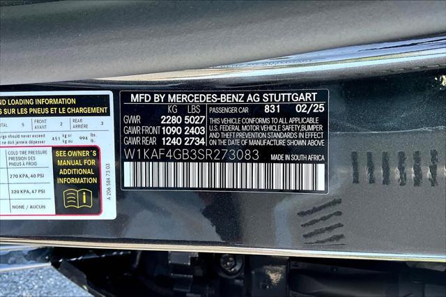 new 2025 Mercedes-Benz C-Class car, priced at $56,635