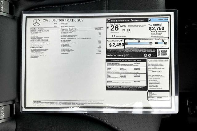new 2025 Mercedes-Benz GLC 300 car, priced at $58,075