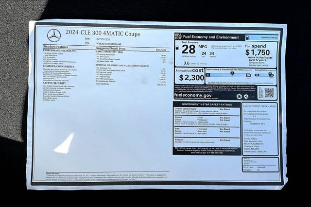 new 2024 Mercedes-Benz CLE 300 car, priced at $63,870