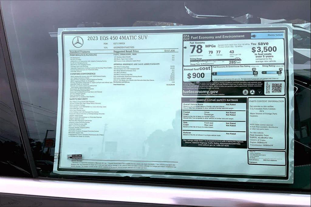 used 2023 Mercedes-Benz EQS 450 car, priced at $59,777