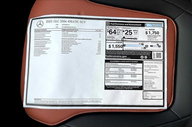 new 2025 Mercedes-Benz GLC 350e car, priced at $70,060