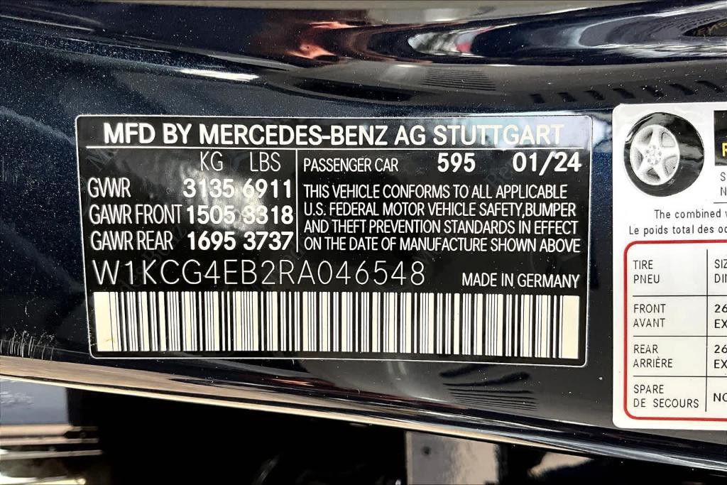 new 2024 Mercedes-Benz EQS 580 car, priced at $134,035