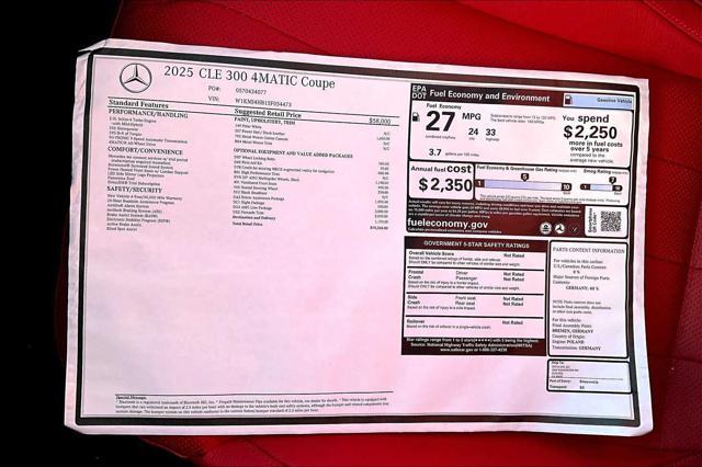 new 2025 Mercedes-Benz CLE 300 car, priced at $70,265