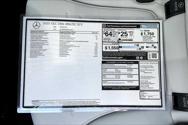 new 2025 Mercedes-Benz GLC 350e car, priced at $72,045