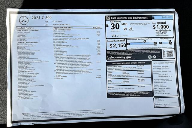 used 2024 Mercedes-Benz C-Class car, priced at $55,777