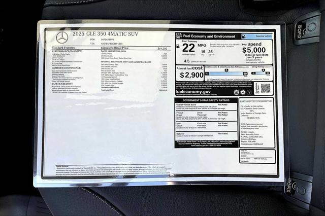 new 2025 Mercedes-Benz GLE 350 car, priced at $80,545