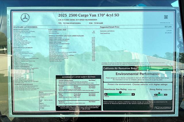 new 2025 Mercedes-Benz Sprinter 2500 car, priced at $67,086