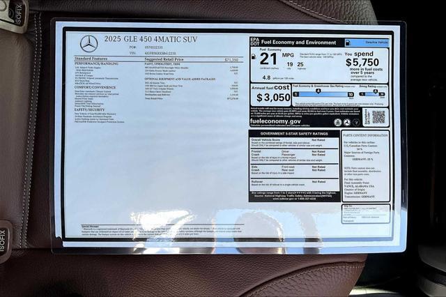 new 2025 Mercedes-Benz GLE 450 car, priced at $77,270