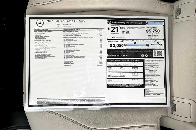 new 2025 Mercedes-Benz GLS 450 car, priced at $116,930