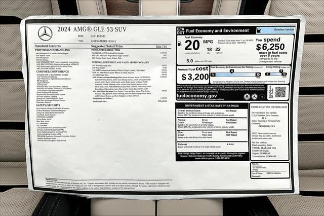 new 2024 Mercedes-Benz AMG GLE 53 car, priced at $93,655