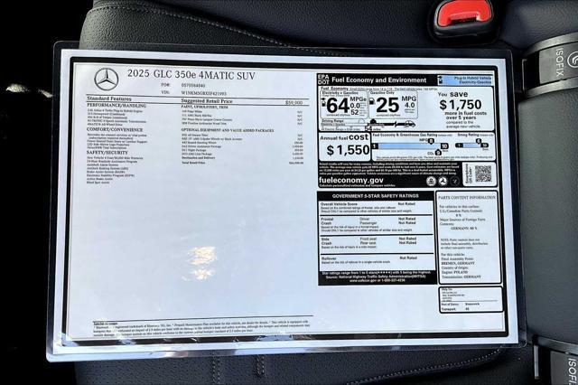 new 2025 Mercedes-Benz GLC 350e car, priced at $66,900