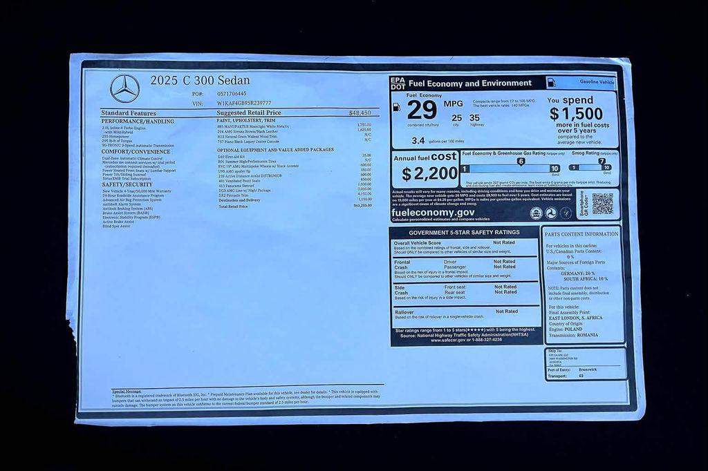 used 2025 Mercedes-Benz C-Class car, priced at $55,777
