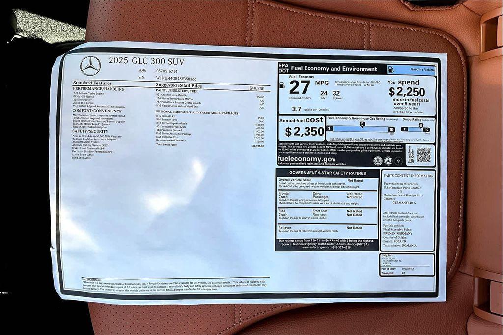 used 2025 Mercedes-Benz GLC 300 car, priced at $52,777