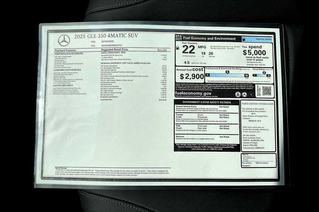 used 2025 Mercedes-Benz GLE 350 car, priced at $70,777