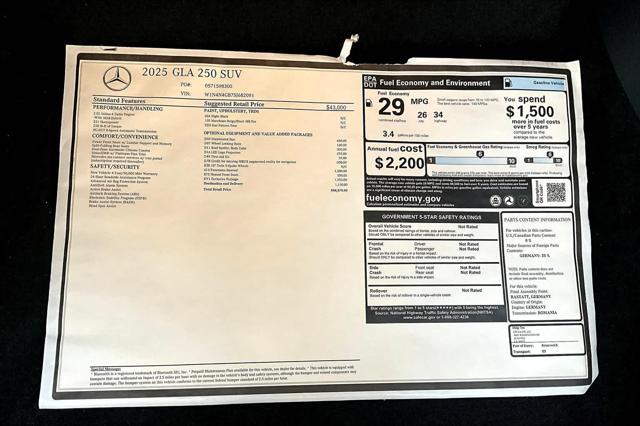 used 2025 Mercedes-Benz GLA 250 car