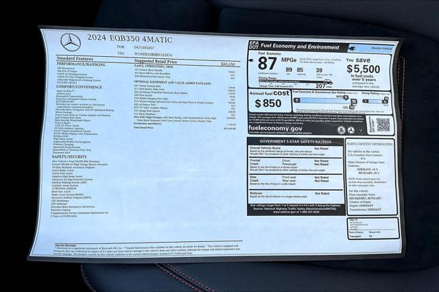 new 2024 Mercedes-Benz EQB 350 car, priced at $67,695