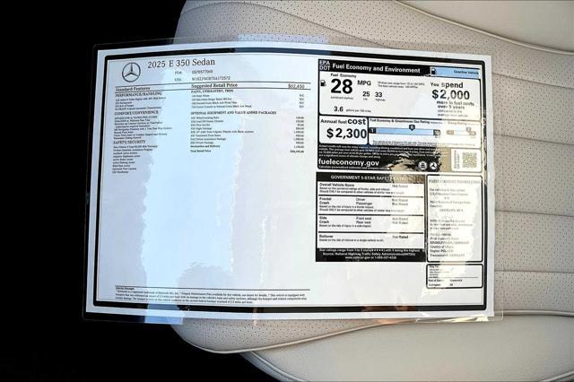 new 2025 Mercedes-Benz E-Class car, priced at $68,195