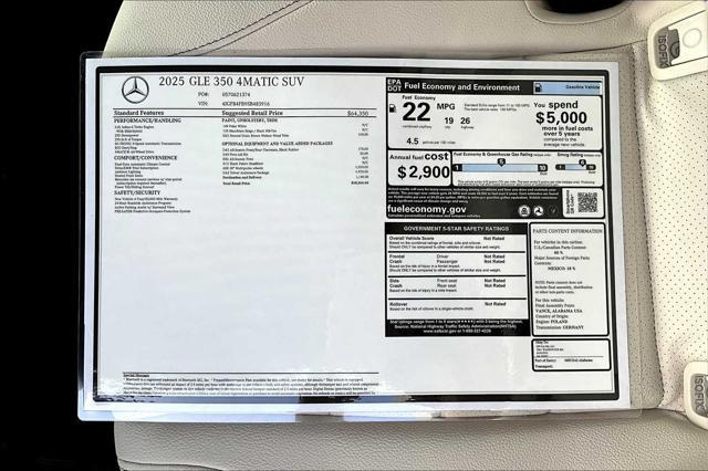 new 2025 Mercedes-Benz GLE 350 car, priced at $68,865