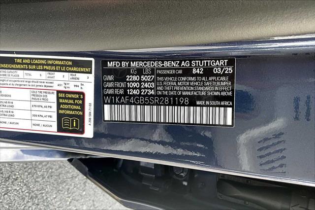 new 2025 Mercedes-Benz C-Class car, priced at $54,685