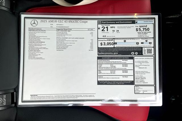 new 2025 Mercedes-Benz AMG GLC 43 car, priced at $82,790
