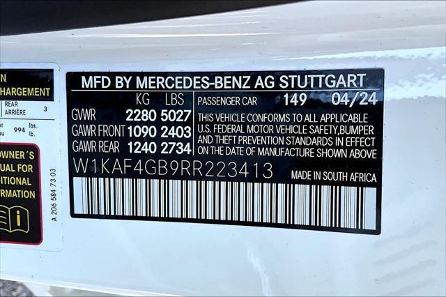 new 2024 Mercedes-Benz C-Class car, priced at $49,185