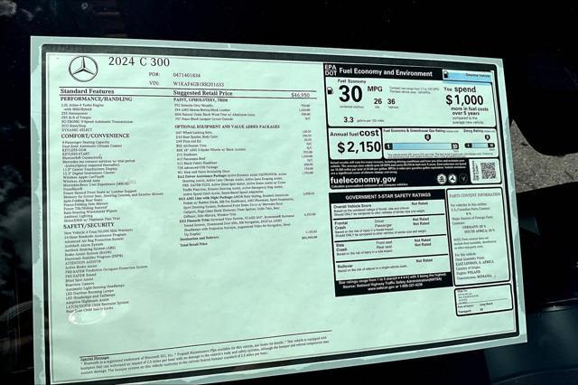 used 2024 Mercedes-Benz C-Class car, priced at $53,777