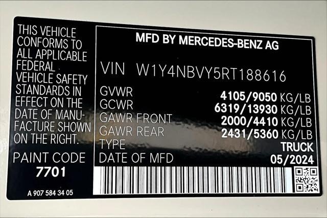 new 2024 Mercedes-Benz Sprinter 2500 car, priced at $74,806