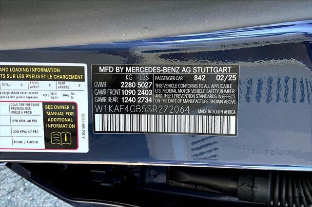 new 2025 Mercedes-Benz C-Class car, priced at $52,435